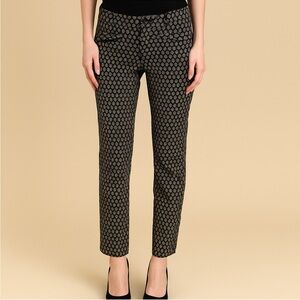 Gap Size 2R Women's Black & White Cropped Patterned Work Pants